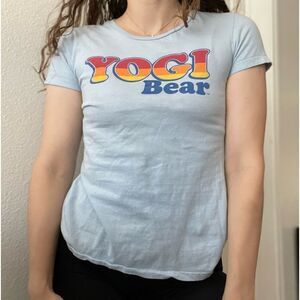 Vintage Yogi Bear Graphic Baby Tee Size M